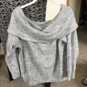 H&M Grey Off the Shoulder Sweater